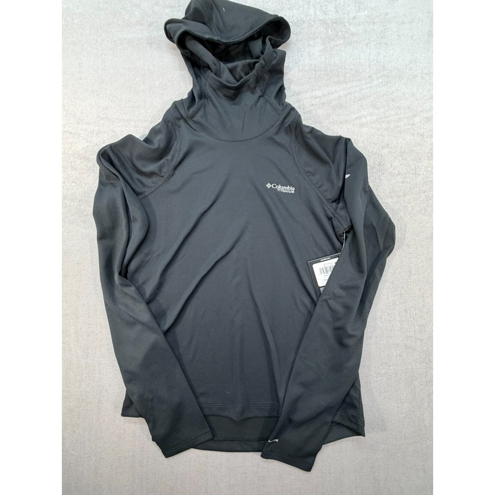 New Columbia titanium Summit Valley Hoodie Shirt Black Women Size‎ M